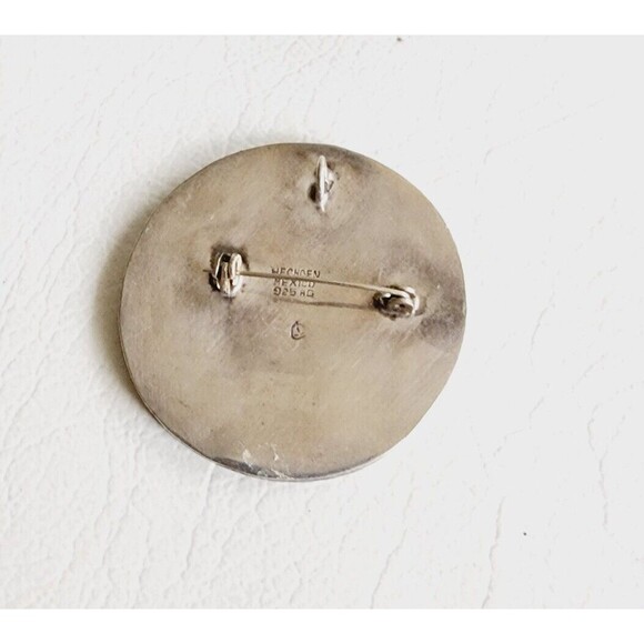 Vintage Mexico Sterling Silver Wood Aztec Mayan Pyramid Pendant Brooch 2" 15g - Picture 4 of 8